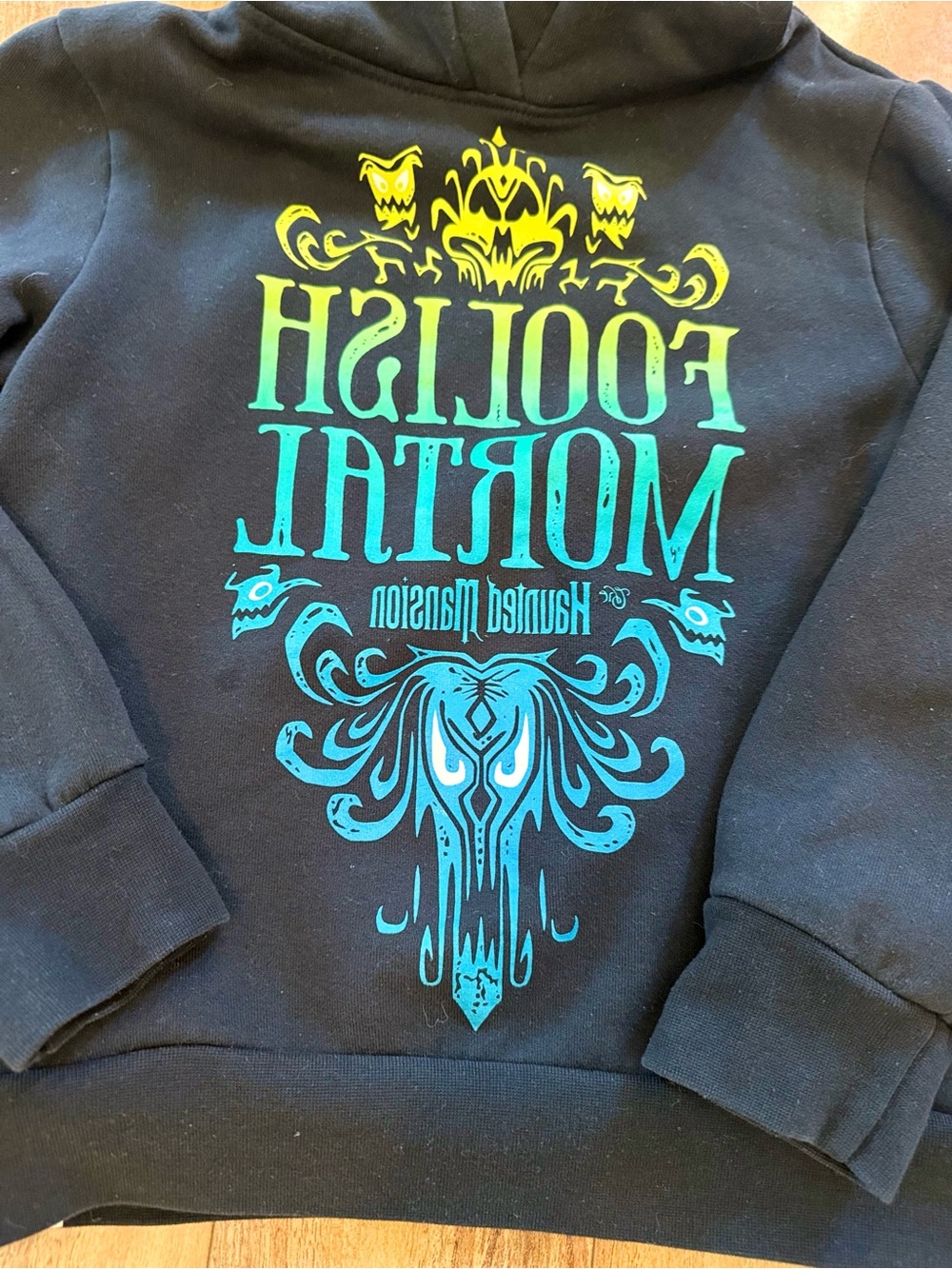 Foolish Mortal Kids' Haunted Mansion Sweatshirt with Lime Lining - Picture 2 of 4